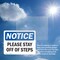 Signmission Please Stay Off Of Steps, 14 in W x Rectangle, Plastic OS-2PACK-NS-P-1014-L-17596 - alternate 7